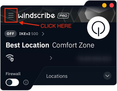 Preferences tab location