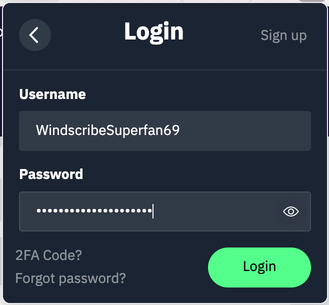 Login Credentials