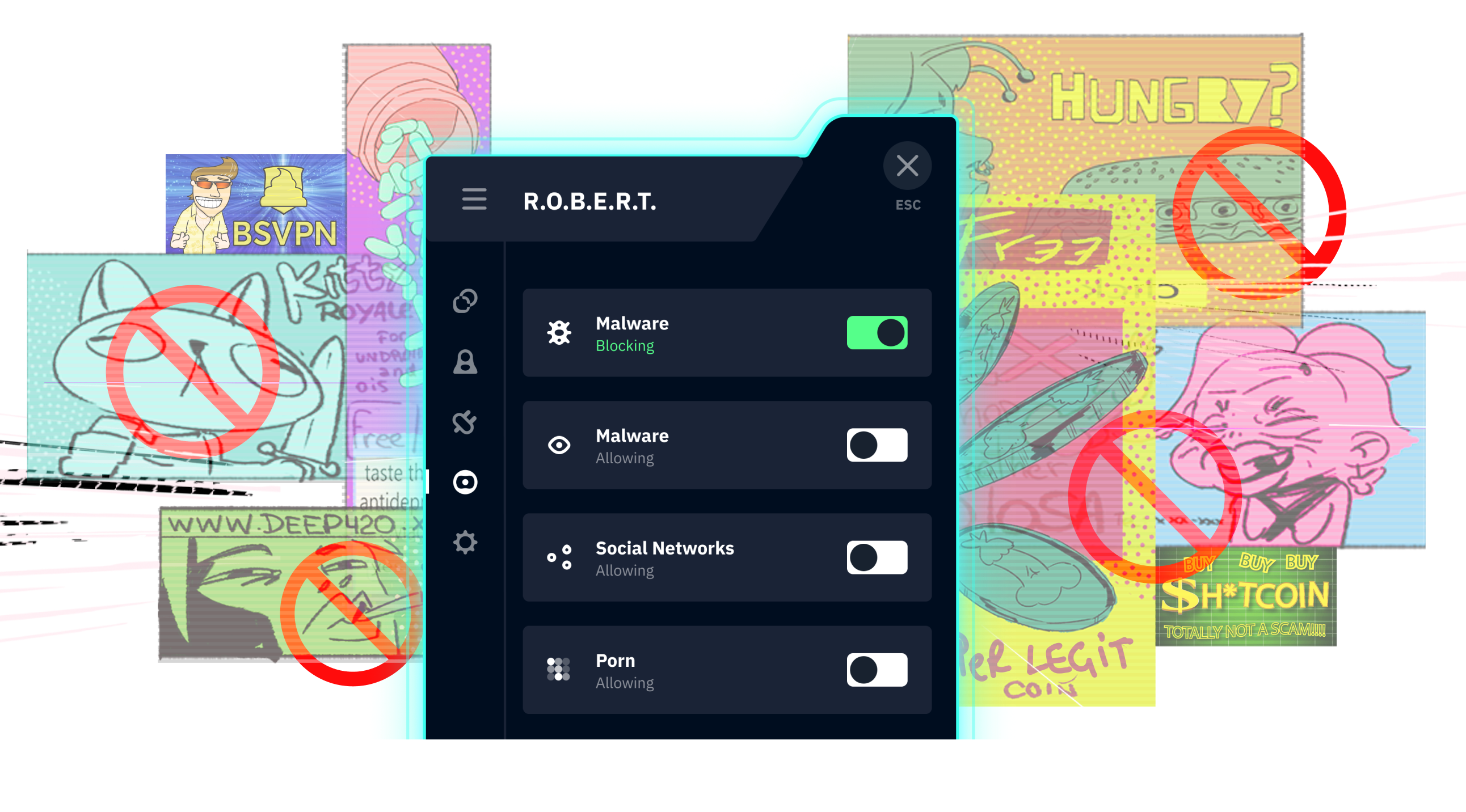Blokkeer ongewenste content