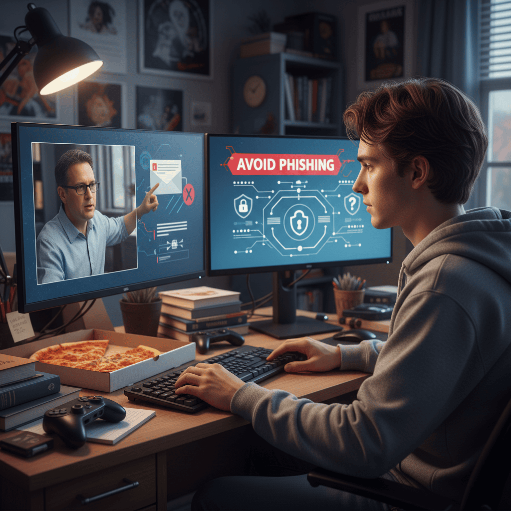 Meide Cyberbedrohungen und Betrug