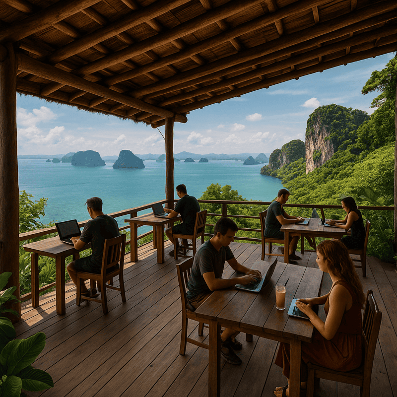 Greife aus dem Ausland auf thailändische Dienste zu